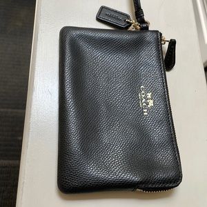 Coach leather wristlet